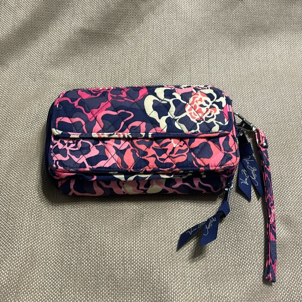 Vera Bradley Pink and Blue Floral Crossbody Bag